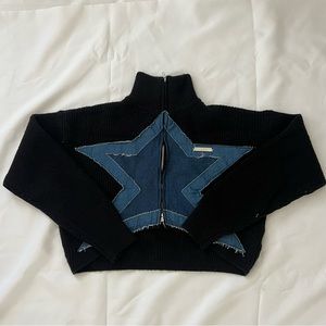 knit star zip up jumper